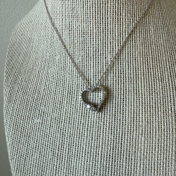 Ever Us Diamond Heart Pendant Necklace - 14KT & 18KT White Gold - Picture 3 of 8